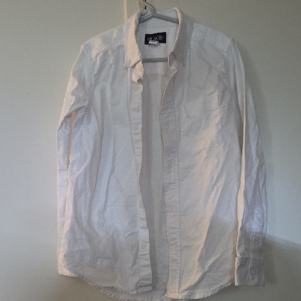 The Children's Place Boy's White Casual Button Down Shirt
